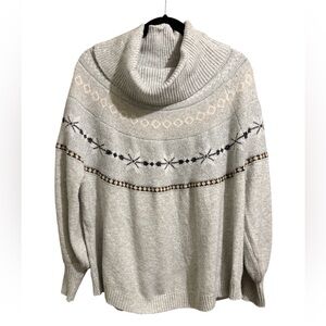 PHILOSOPHY Cozy Gray Cowl Neck Sweater, 3X NWOT